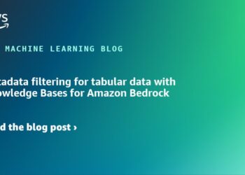 Metadata filtering for tabular information with Data Bases for Amazon Bedrock