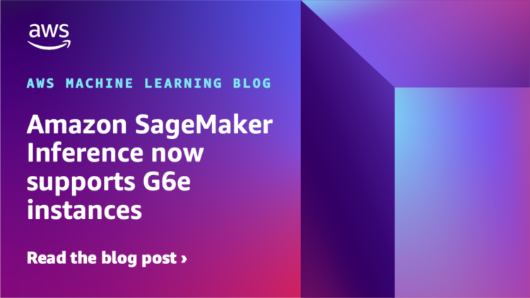 Amazon SageMaker Inference now helps G6e situations