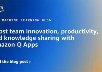 Increase crew innovation, productiveness, and data sharing with Amazon Q Apps