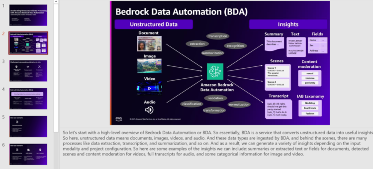 Automate the creation of handout notes utilizing Amazon Bedrock Information Automation