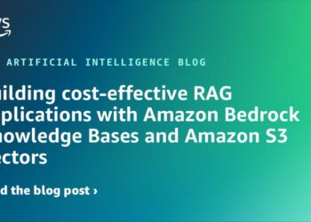 Constructing cost-effective RAG functions with Amazon Bedrock Data Bases and Amazon S3 Vectors