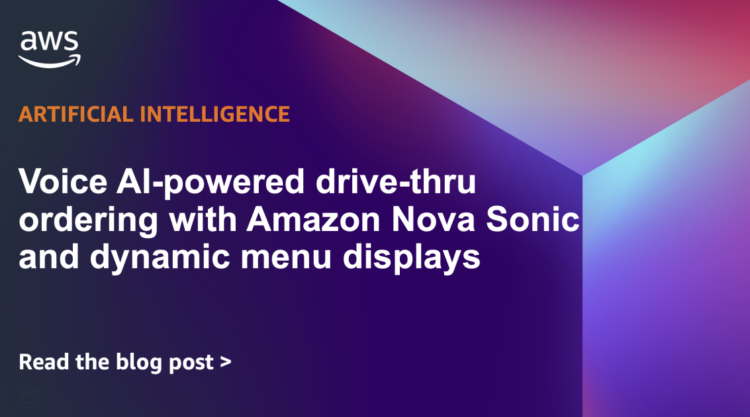 Voice AI-powered drive-thru ordering with Amazon Nova Sonic and dynamic menu shows