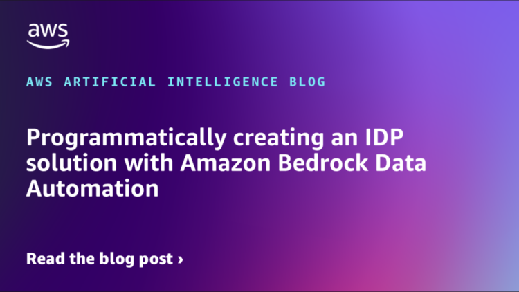 Programmatically creating an IDP answer with Amazon Bedrock Information Automation