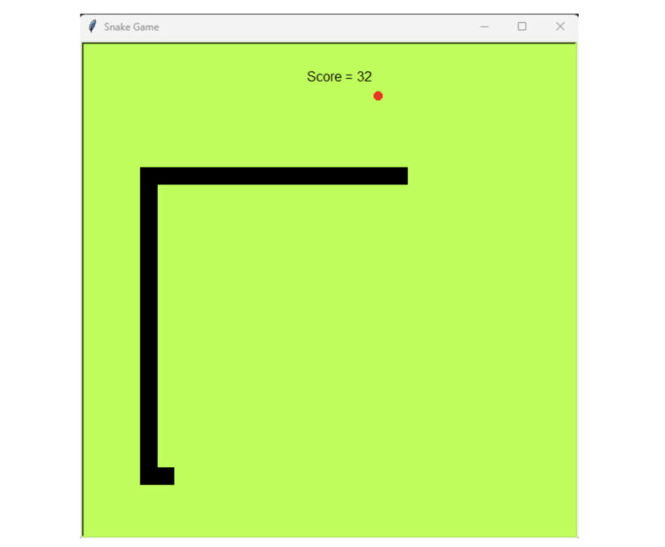 Implementing the Snake Recreation in Python