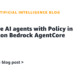 Safe AI brokers with Coverage in Amazon Bedrock AgentCore