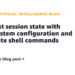 Persist session state with filesystem configuration and execute shell instructions