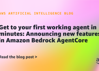 Get to your first working agent in minutes: Saying new options in Amazon Bedrock AgentCore