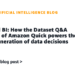 Past BI: How the Dataset Q&A function of Amazon Fast powers the subsequent technology of information choices