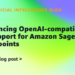 Saying OpenAI-compatible API assist for Amazon SageMaker AI endpoints