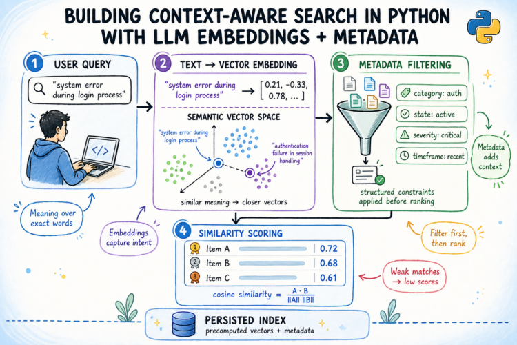Constructing Context-Conscious Search in Python with LLM Embeddings + Metadata