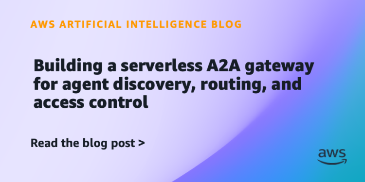 Constructing a serverless A2A gateway for agent discovery, routing, and entry management