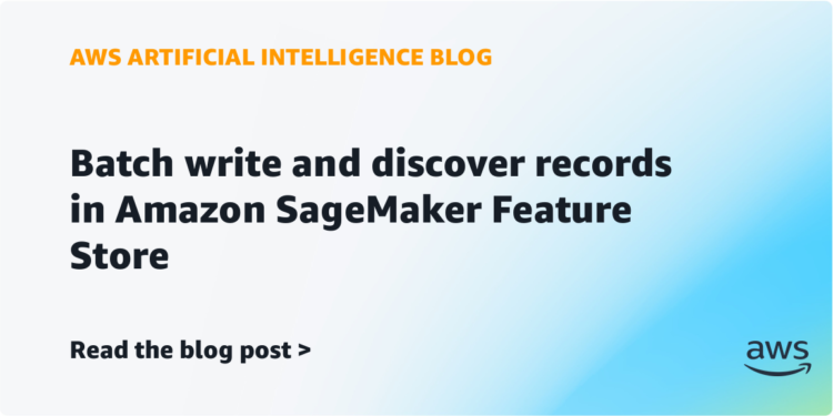 Batch write and uncover data in Amazon SageMaker Characteristic Retailer