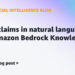 Question claims in pure language with Amazon Bedrock Information Bases