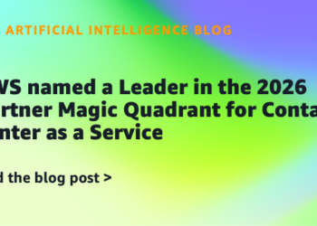 AWS named a Chief within the 2026 Gartner Magic Quadrant for Contact Middle as a Service